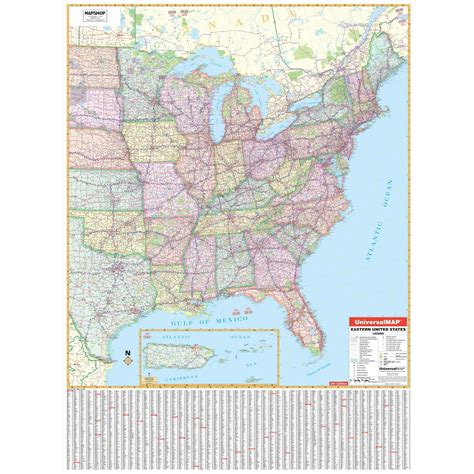 Eastern United States Regional Wall Map Ultimate Globes Eastern United States Regional Wall Map Ultimate Globes