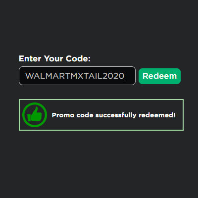 Roblox Code Redeem Page