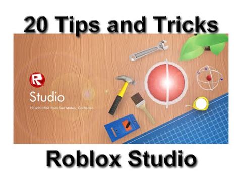 Top 5 Roblox Studio Tips And Tricks Youtube Top 5 Roblox Studio Tips And Tricks Youtube
